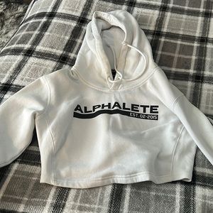 White ALphalete crop hoodie